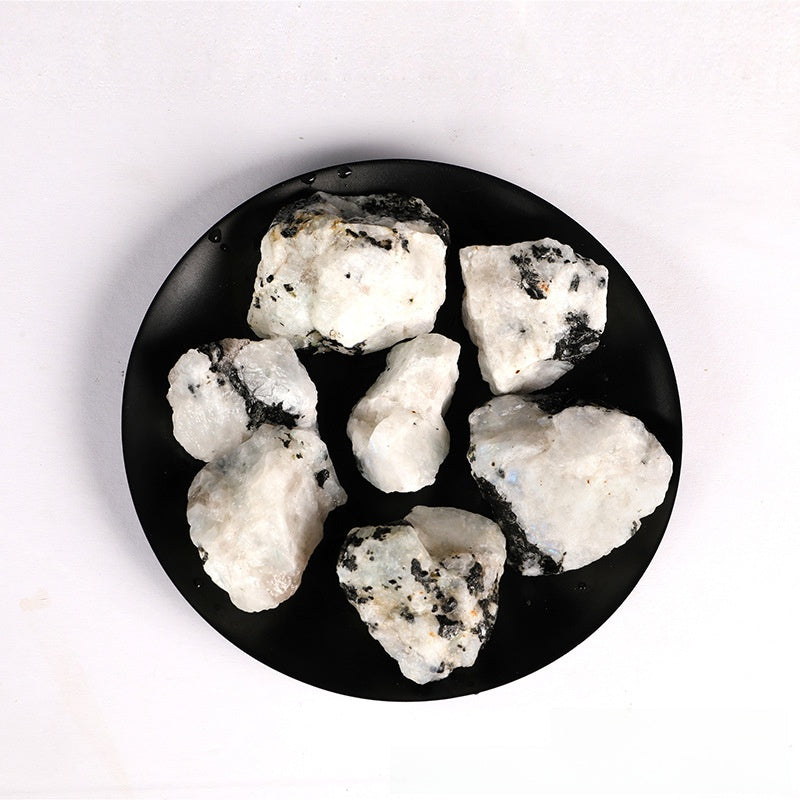 Natural White Moonstone Crystal Decorative Stones