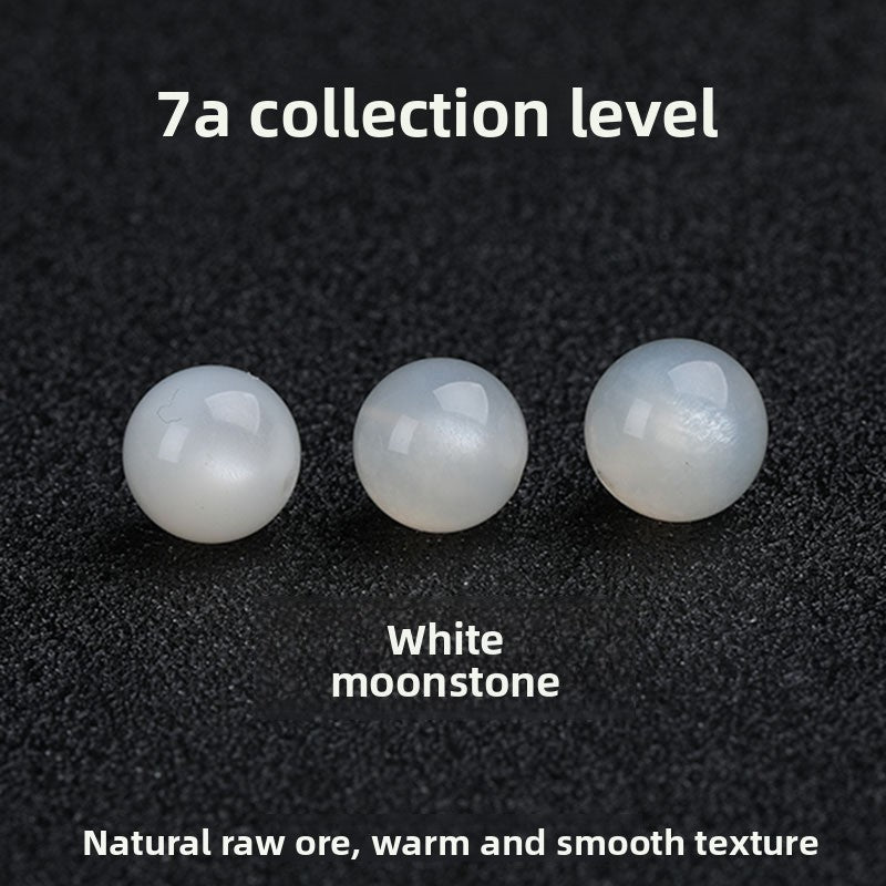 Natural White Moonstone Round Beads for Jewelry Making