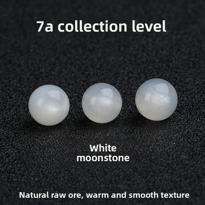 Natural White Moonstone Round Beads for Jewelry Making