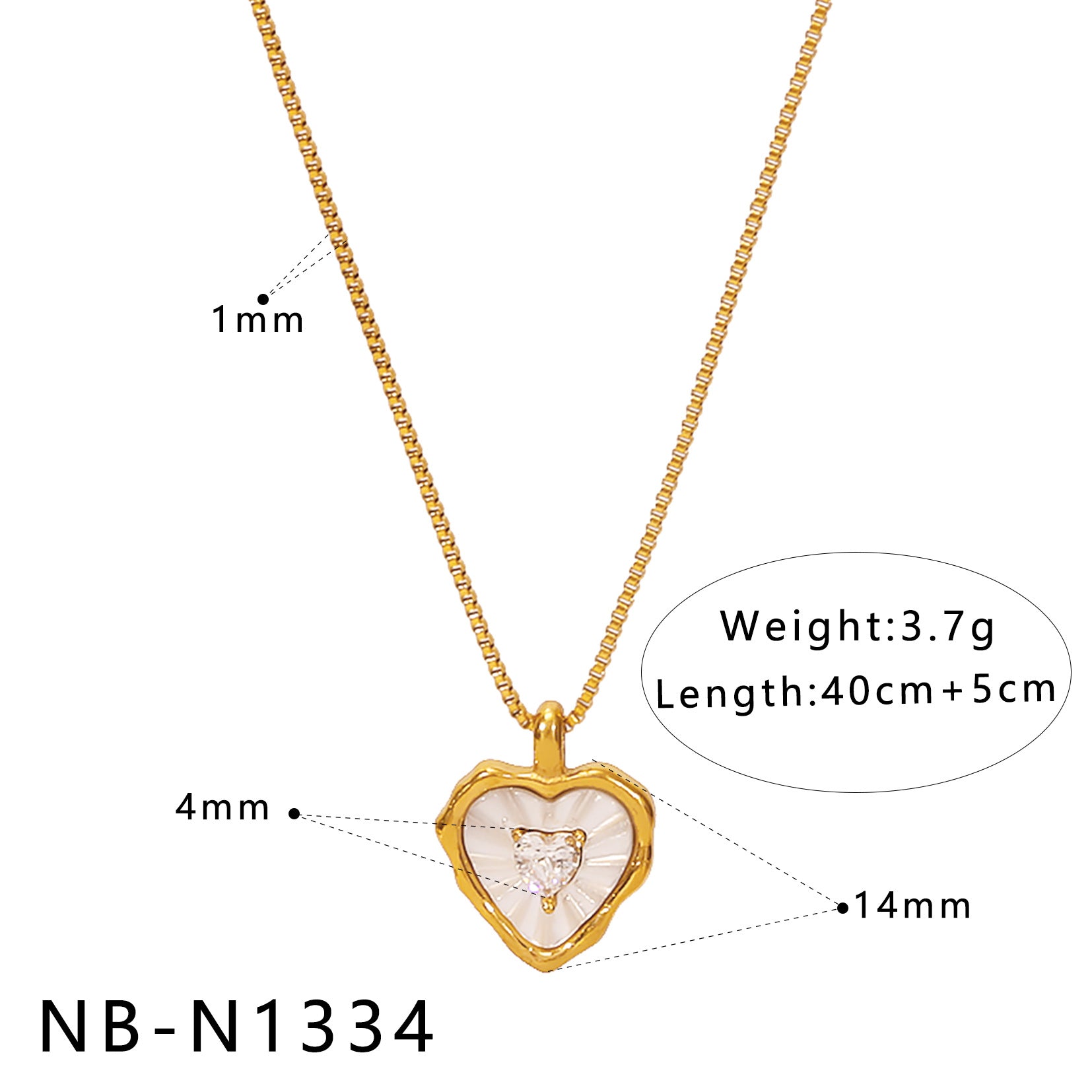 Natural White Mother-Of-Pearl Pendant Necklace