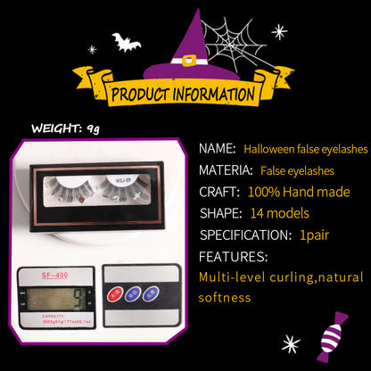 Naturally curl thick false eyelashes