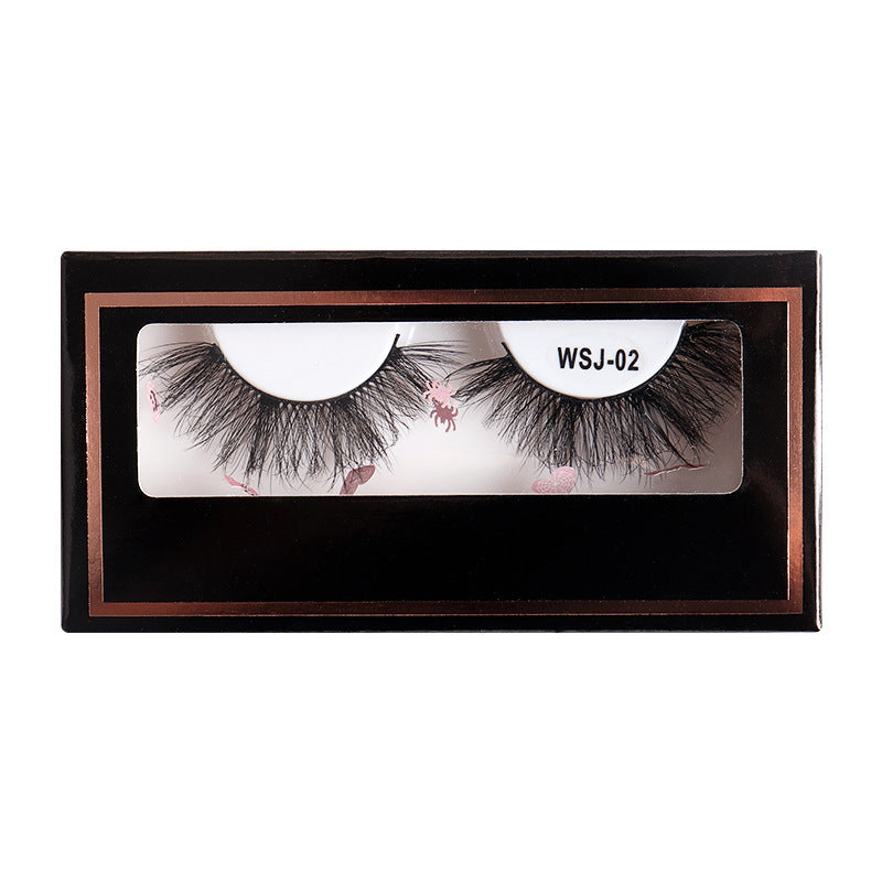 Naturally curl thick false eyelashes
