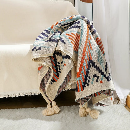 Navajo Geometric Knit Blanket