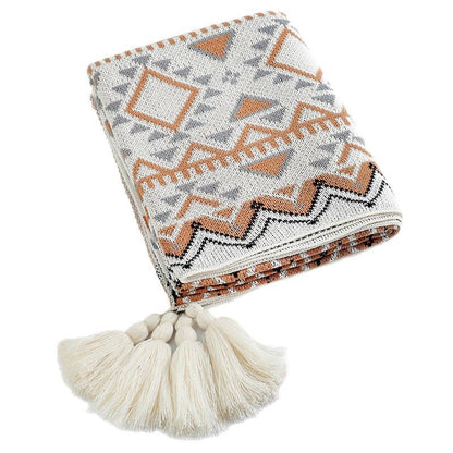 Navajo Geometric Knit Blanket