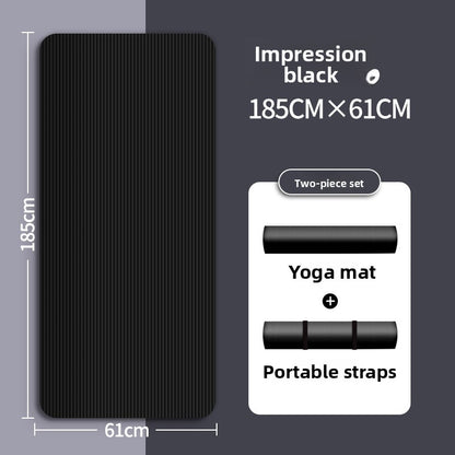 NBR Non-Slip Yoga Mat with Strap