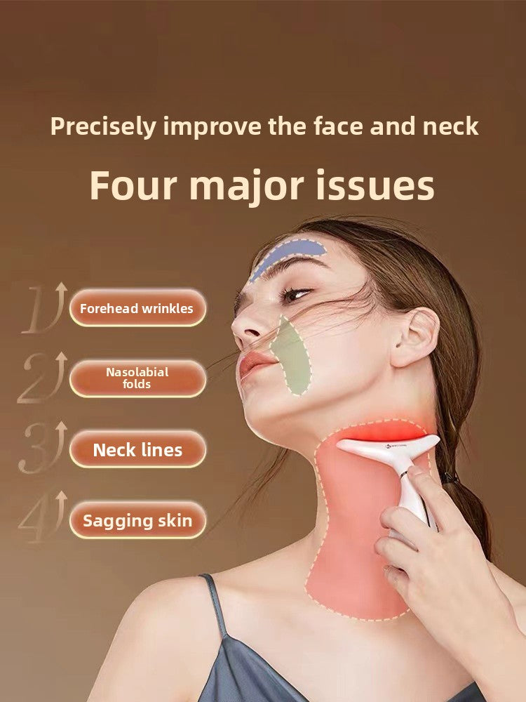 Neck and Facial Beauty Massager with Microcurrent Technology