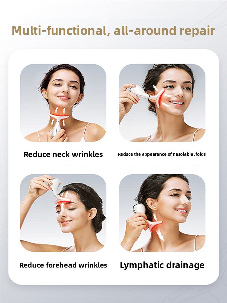 Neck and Facial Beauty Massager with Microcurrent Technology