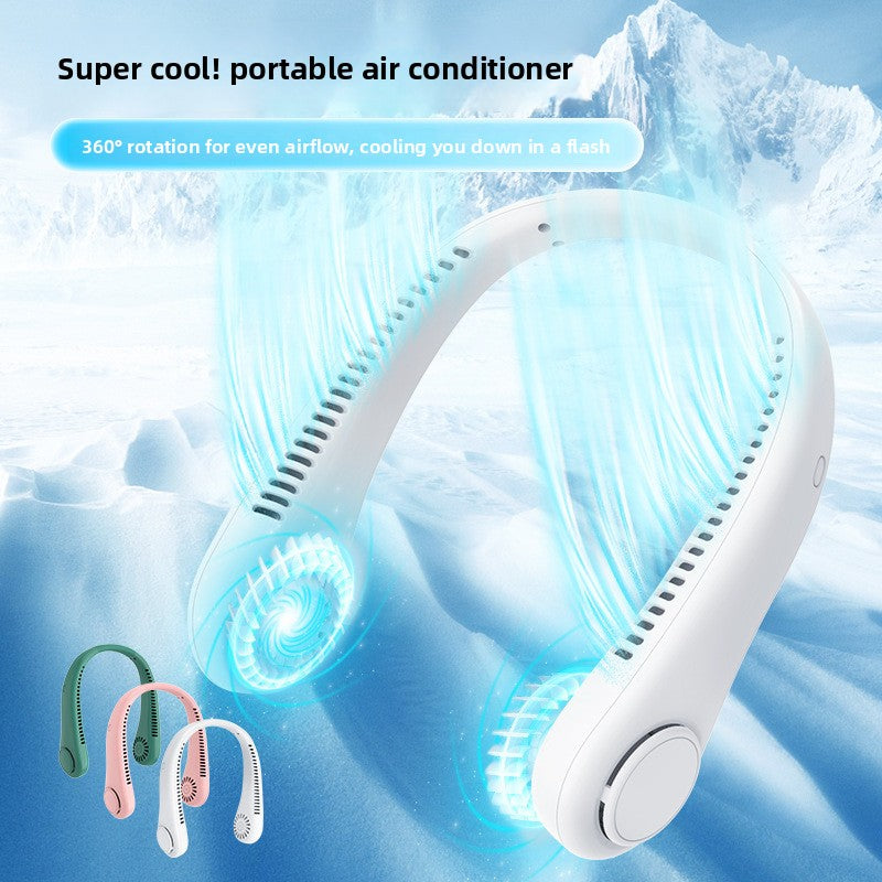 Neck Hanging USB Rechargeable Personal Fan