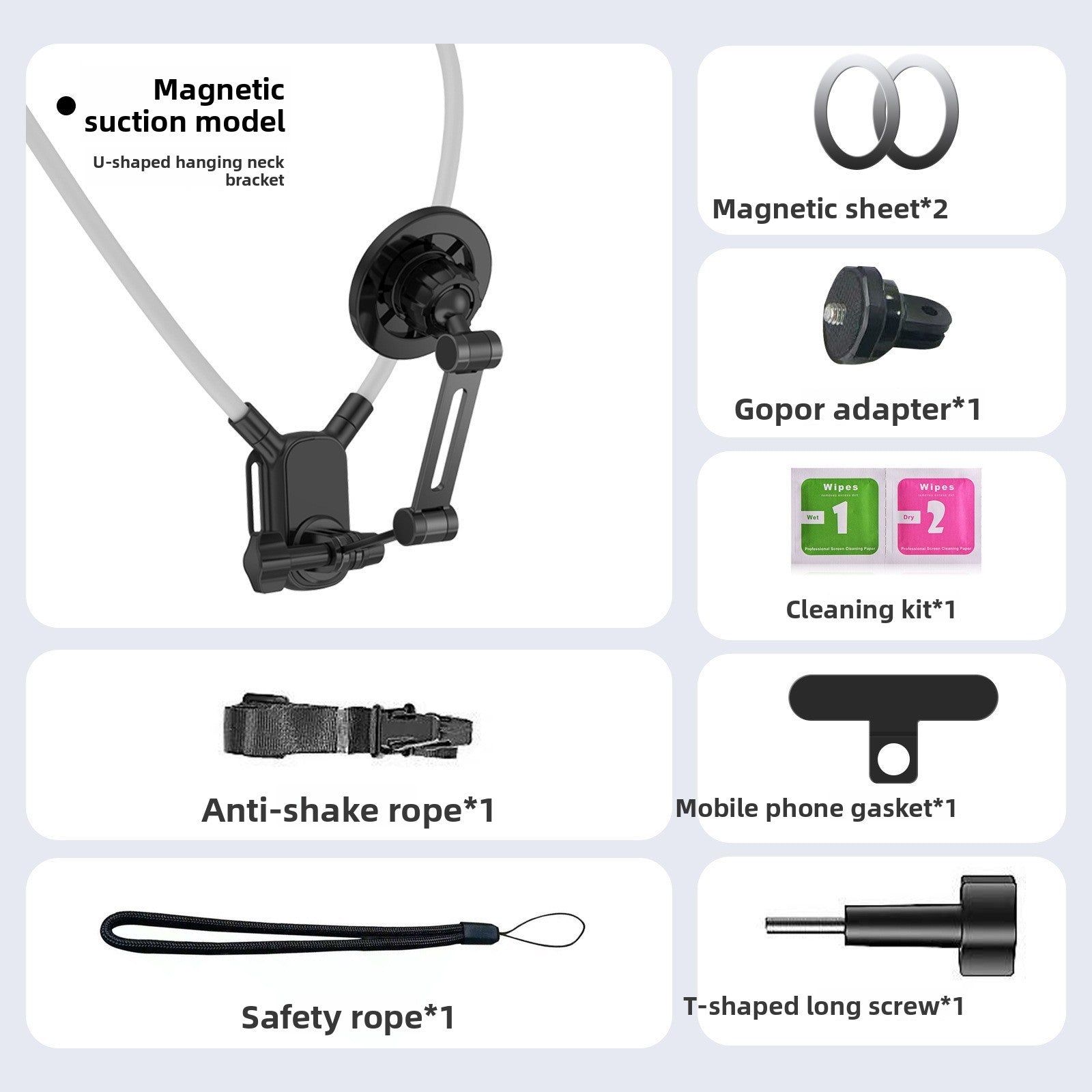 Neck Mount Magnetic Holder for Action Camera and Phone