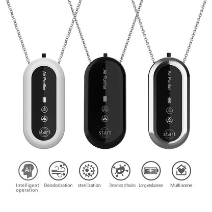 Neck-mounted air purifier