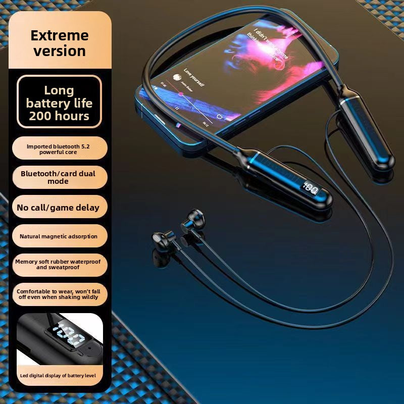 Neck-mounted Bluetooth headphones
