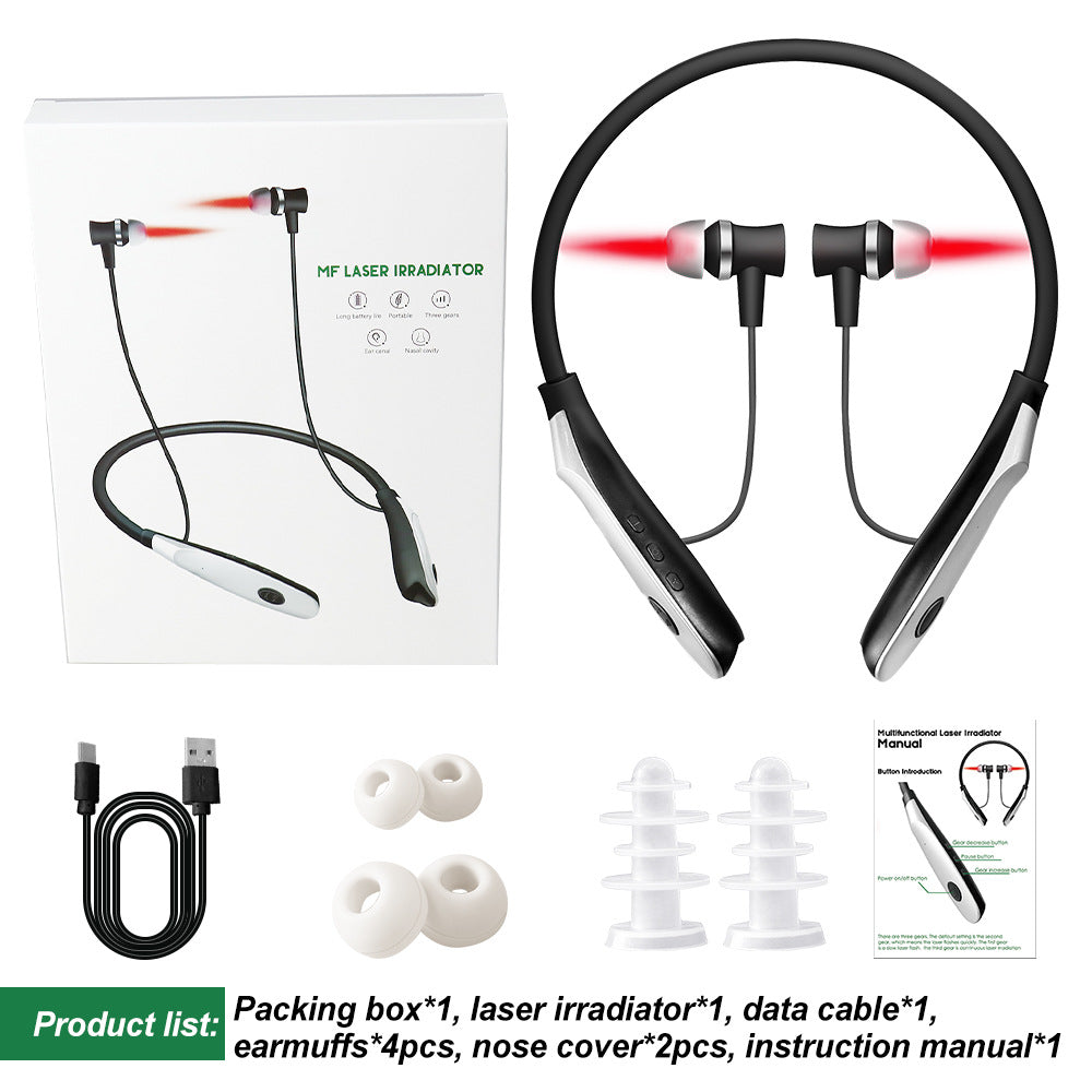 Neck-mounted nano laser irradiation device