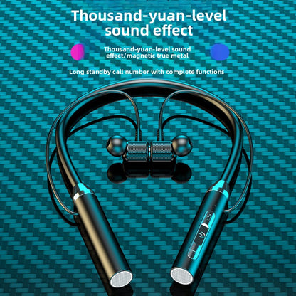 Neck-mounted wireless headphones
