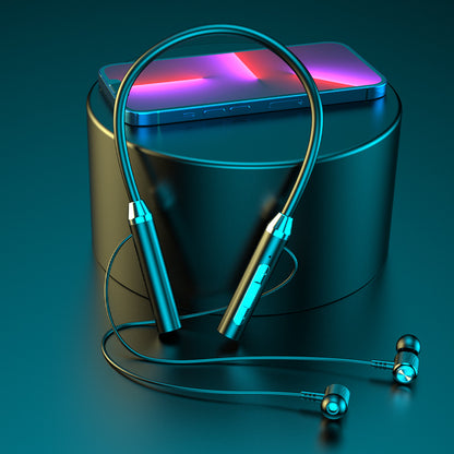 Neck-mounted wireless headphones