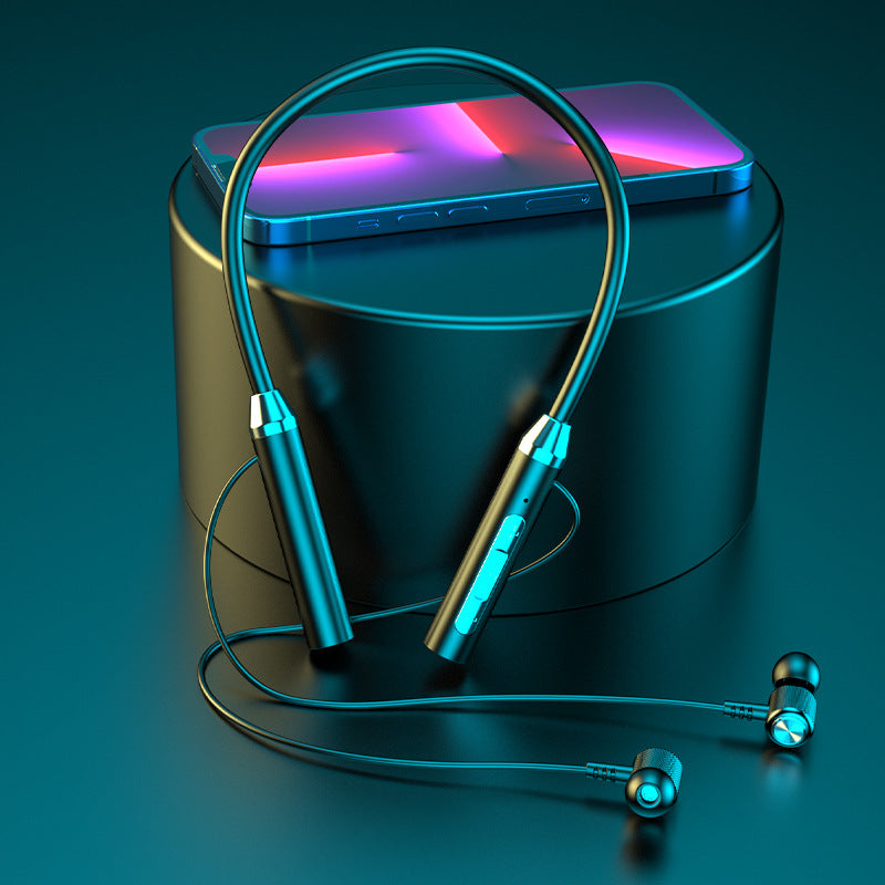 Neck-mounted wireless headphones