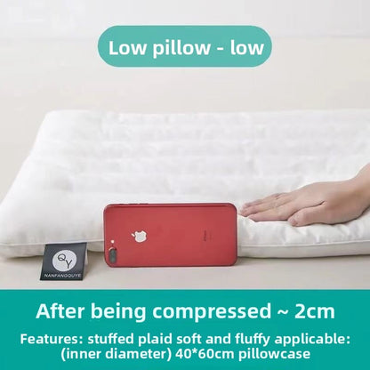 Neck protection low pillow