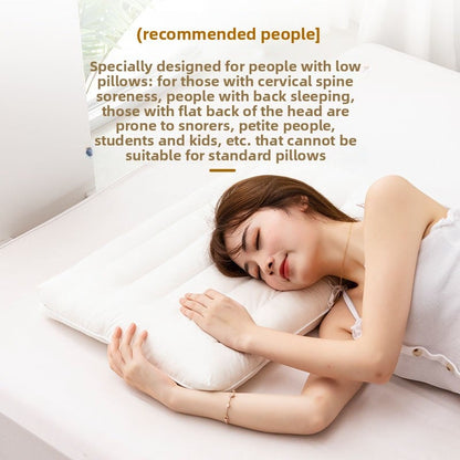 Neck protection low pillow