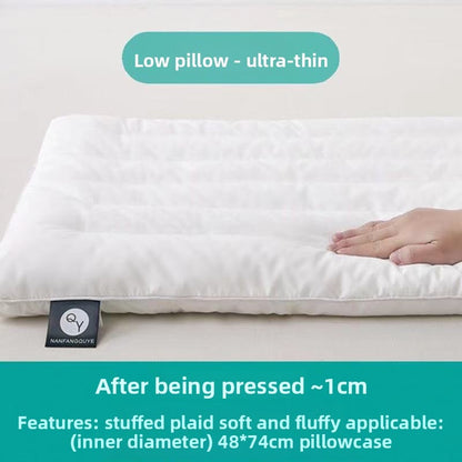 Neck protection low pillow