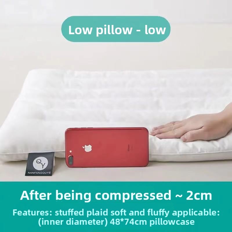 Neck protection low pillow