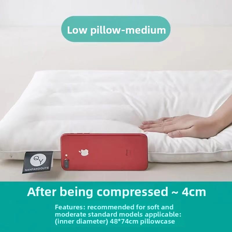 Neck protection low pillow