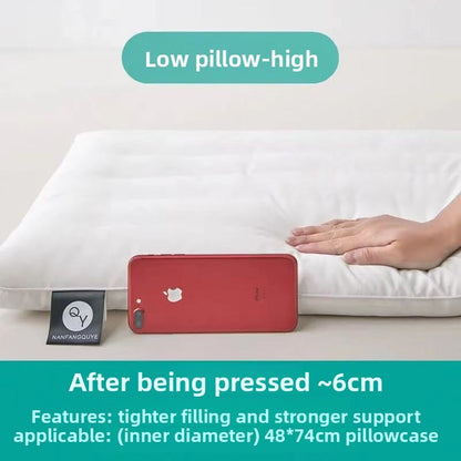 Neck protection low pillow