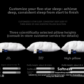 Neck support down pillow core