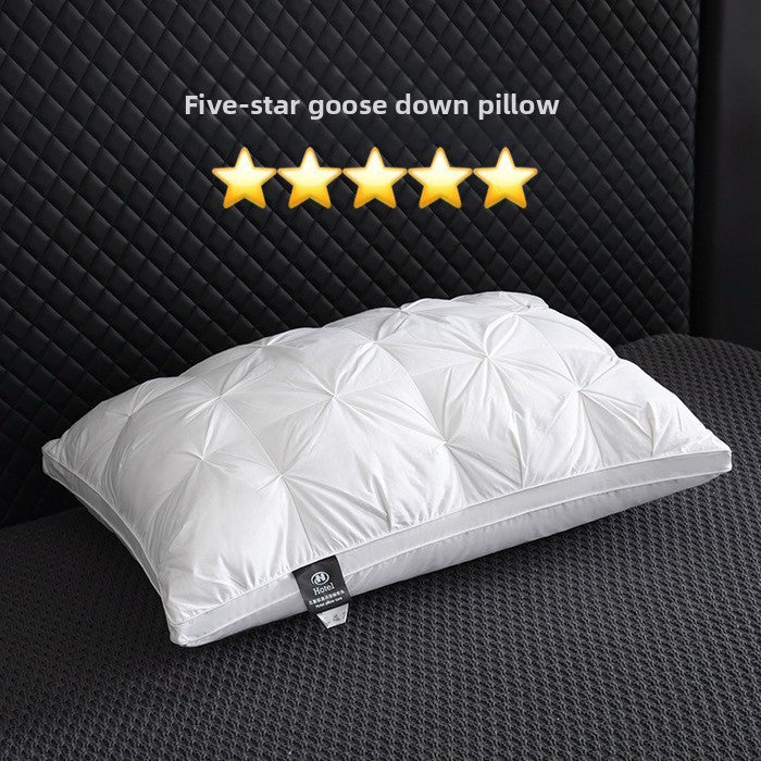 Neck support down pillow core