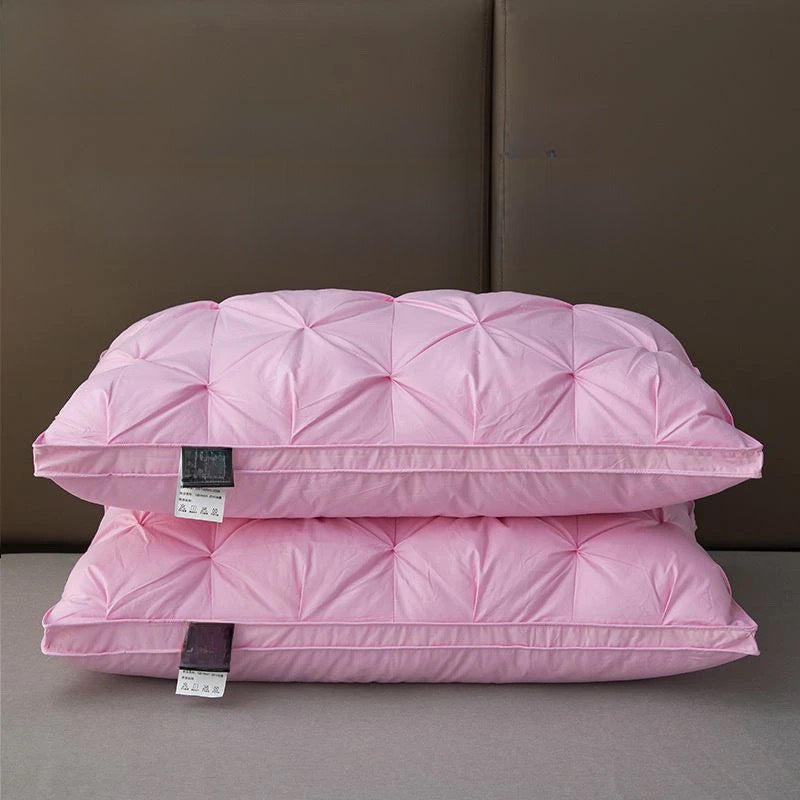 Neck support down pillow core