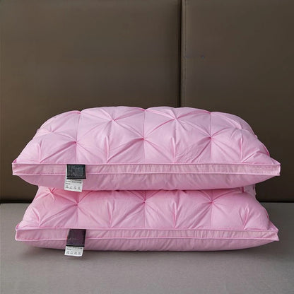 Neck support down pillow core