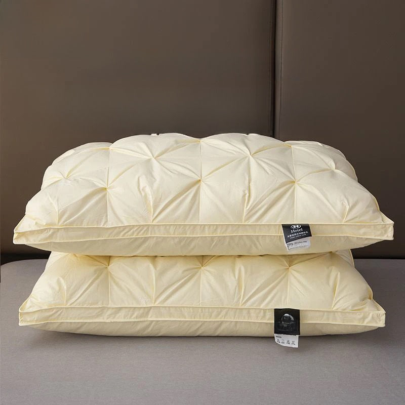 Neck support down pillow core