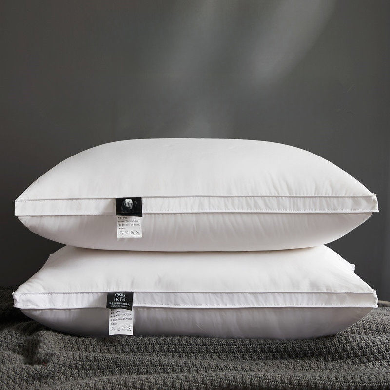 Neck support down pillow core