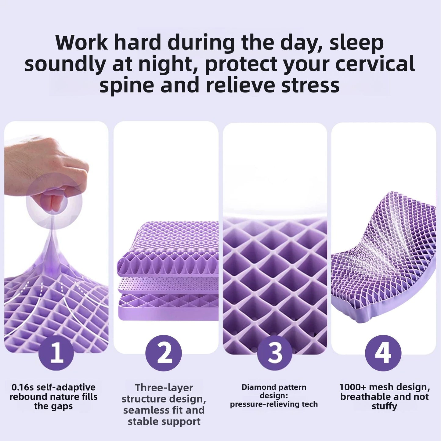 Neck-support sleep pillow insert