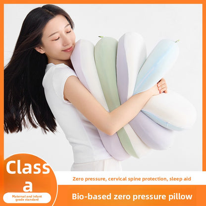 Neck-supporting cat-belly pillow
