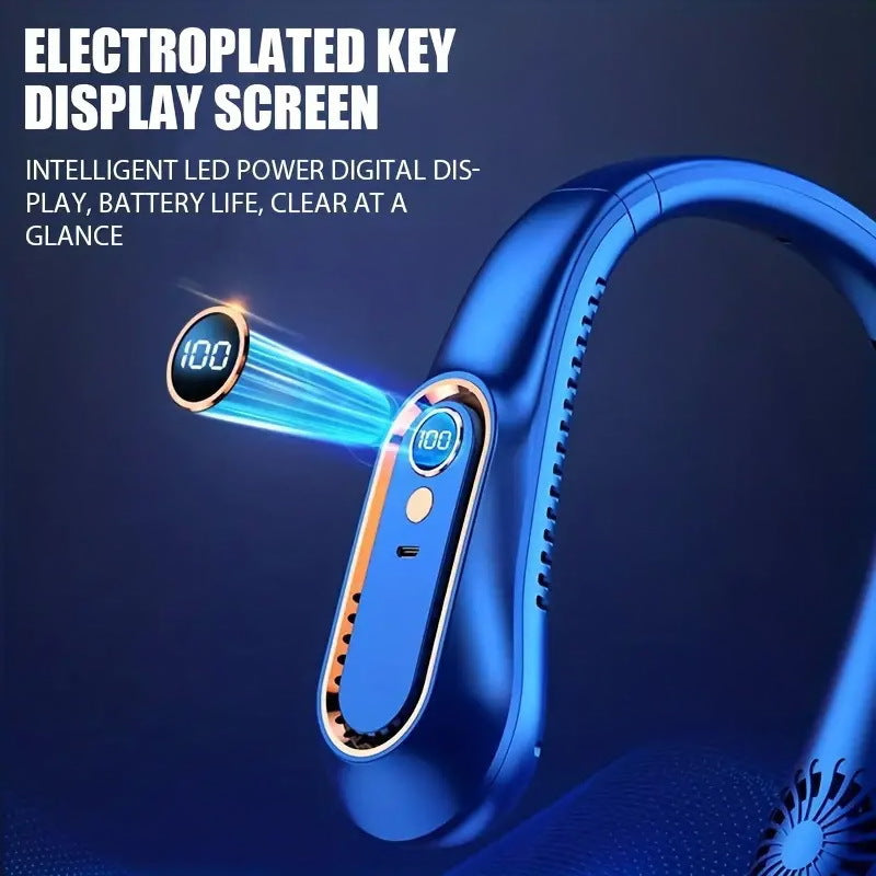 Neck-worn fan with charging and silent operation
