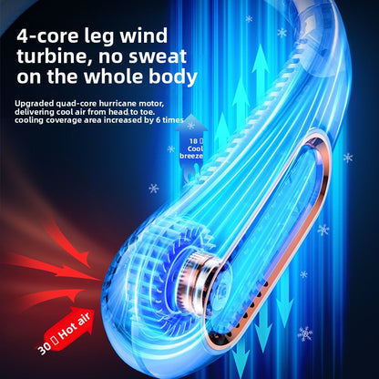 Neck-worn fan with charging and silent operation