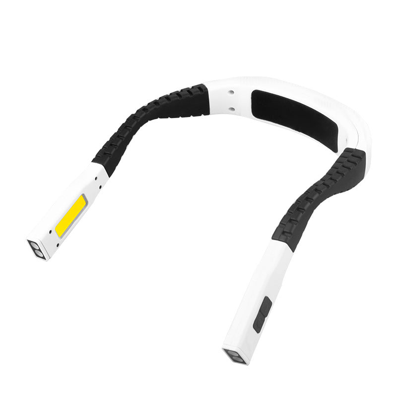 Neck-worn lamp with flexible gooseneck for eye-friendly reading