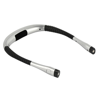 Neck-worn lamp with flexible gooseneck for eye-friendly reading