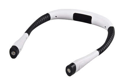 Neck-worn lamp with flexible gooseneck for eye-friendly reading