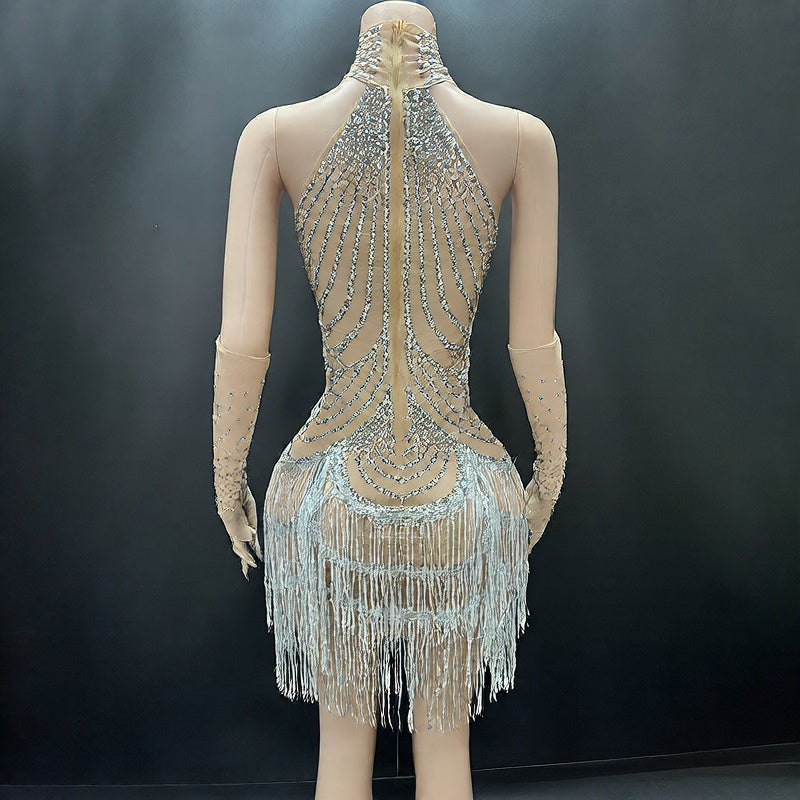 Neck-wrap style dance costume