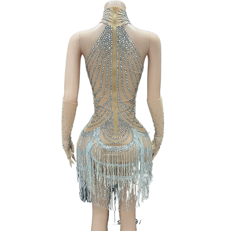 Neck-wrap style dance costume