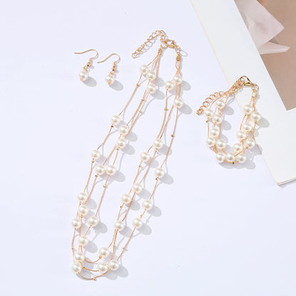 Necklace, bracelet, earrings
