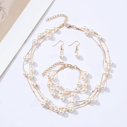Necklace, bracelet, earrings