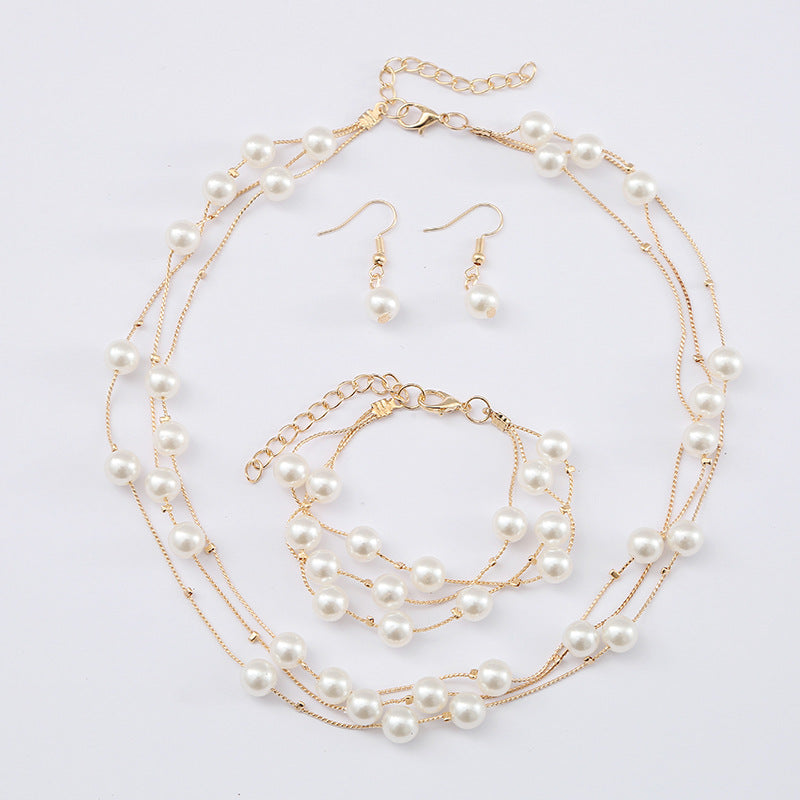 Necklace, bracelet, earrings