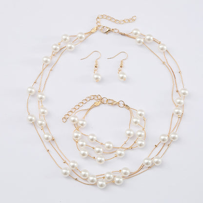 Necklace, bracelet, earrings