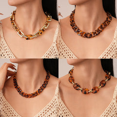 1Necklace-gold-brown-pig nose