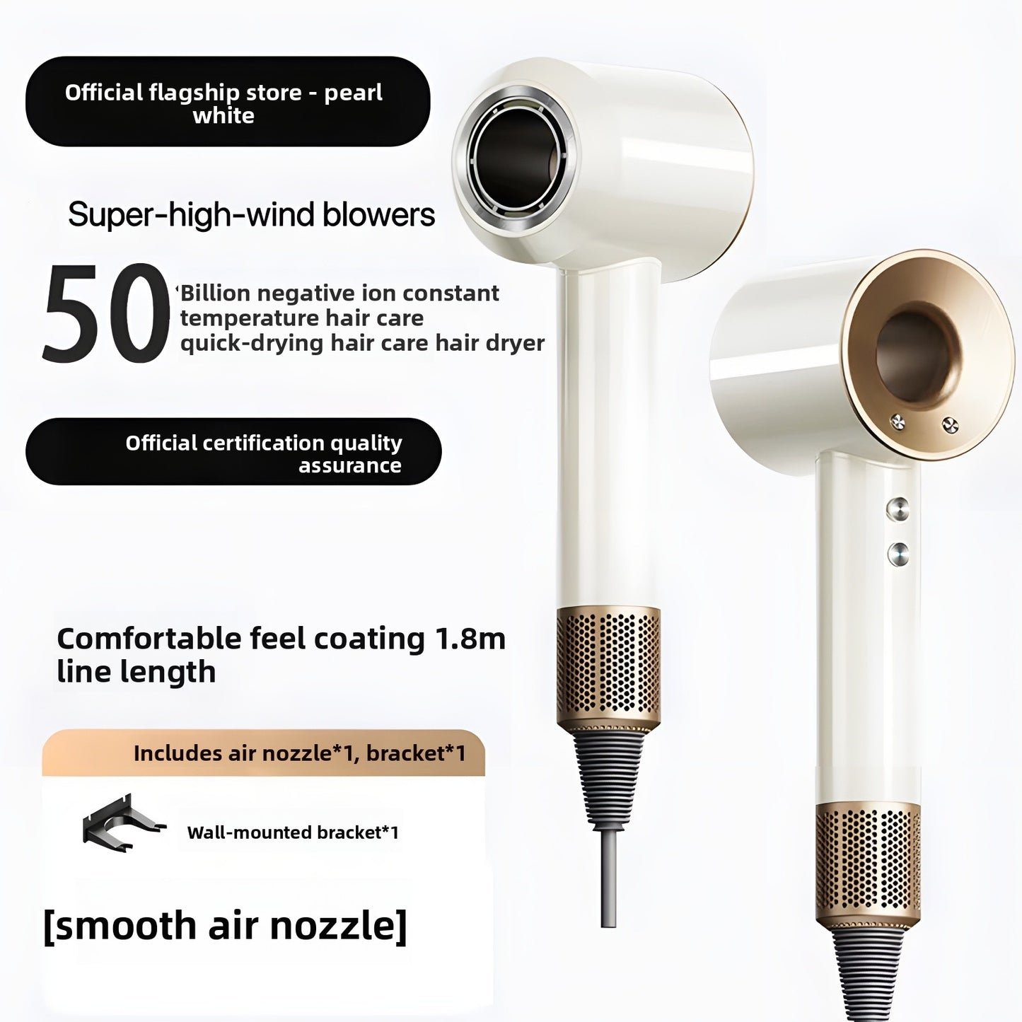 Negative ion hair dryer