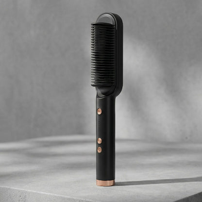 Negative Ion Hair Straightener and Curler Dual Function Styling Comb