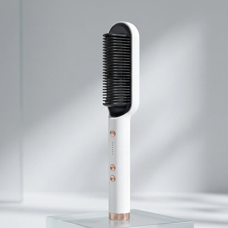Negative Ion Hair Straightener and Curler Dual Function Styling Comb