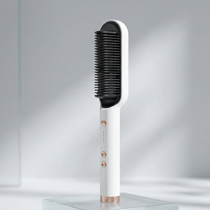 Negative Ion Hair Straightener and Curler Dual Function Styling Comb