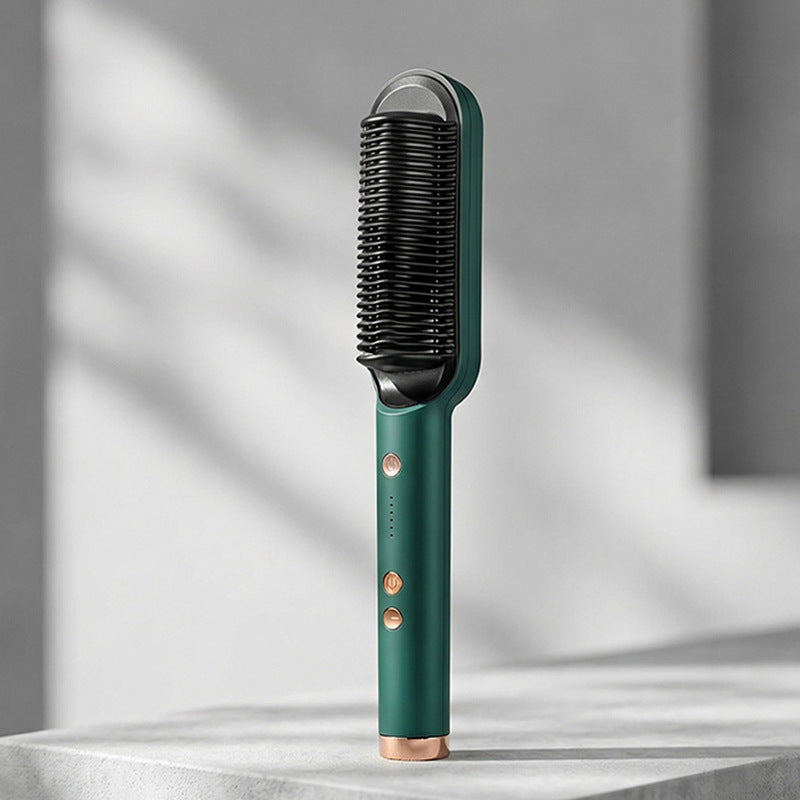 Negative Ion Hair Straightener and Curler Dual Function Styling Comb